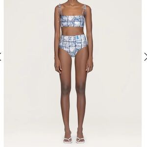 NWT Agua By Agua Bendita

Multicolor Magenta Porcelana High Waist Swim set